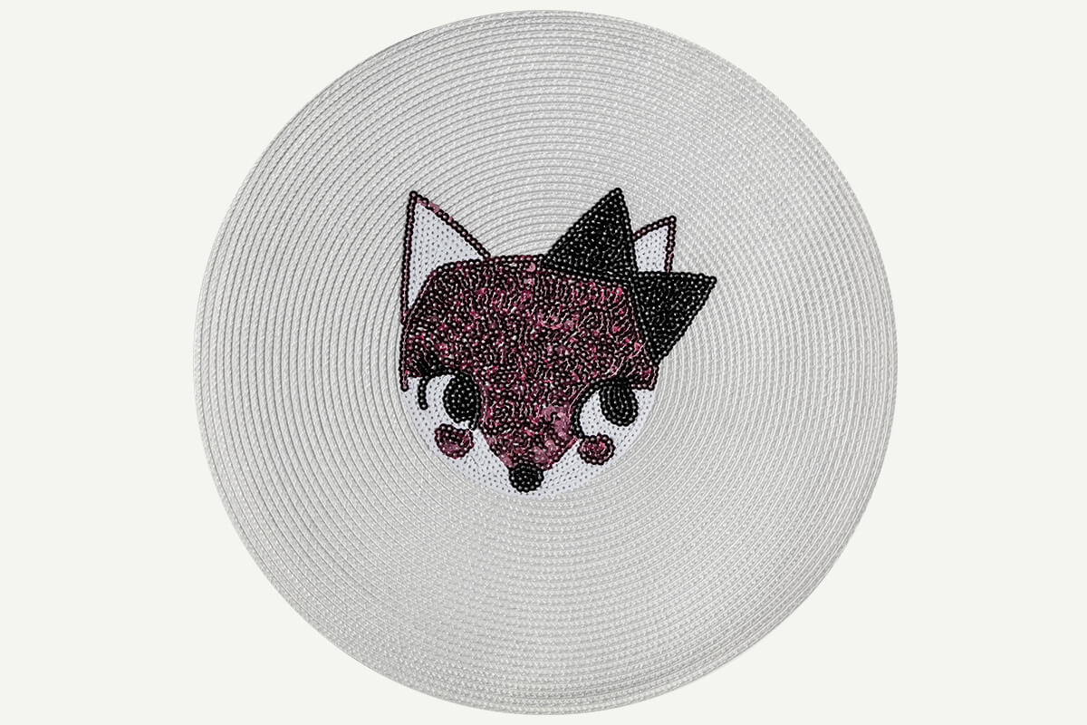 Pom pom round placemat