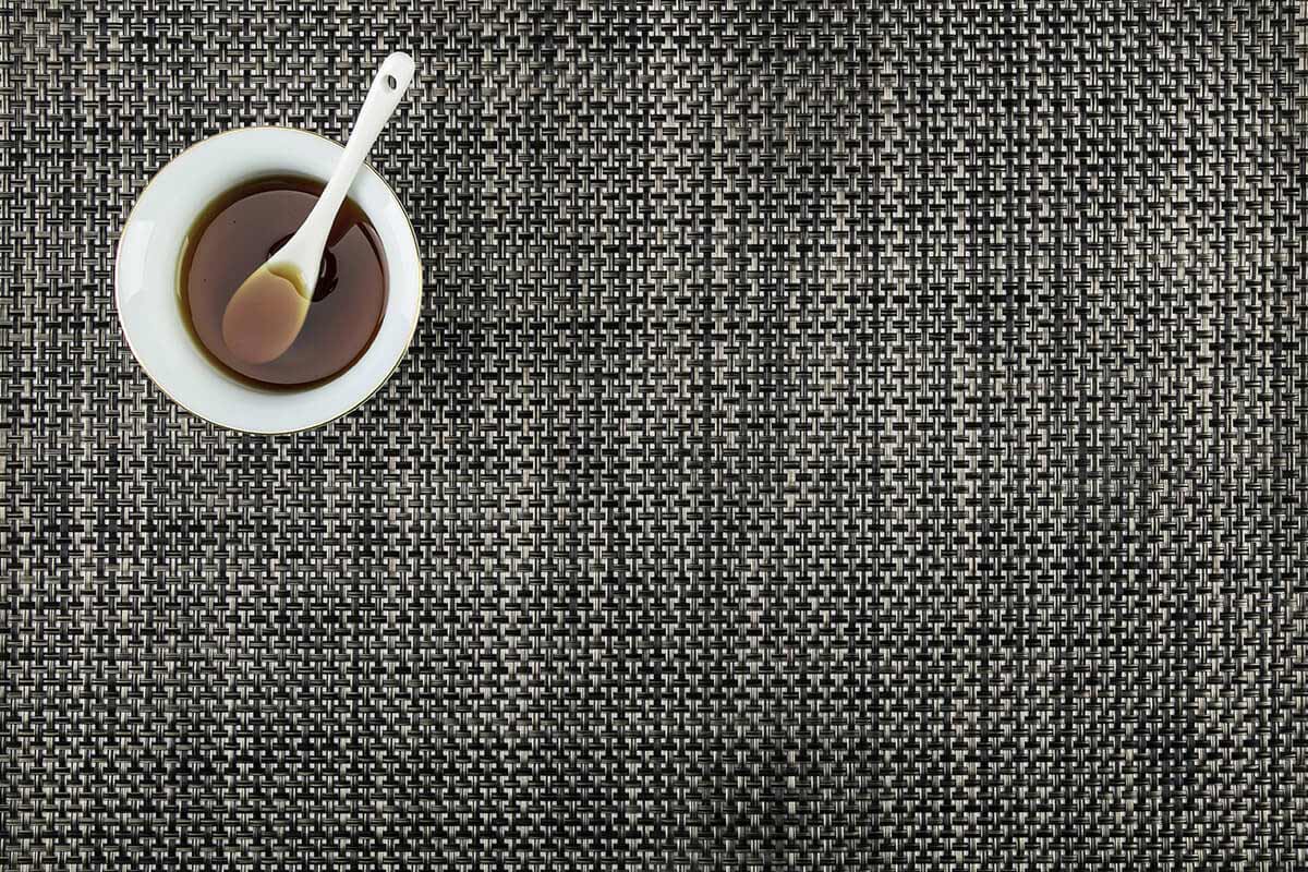 4x4 Textilene woven pvc placemat in coffee